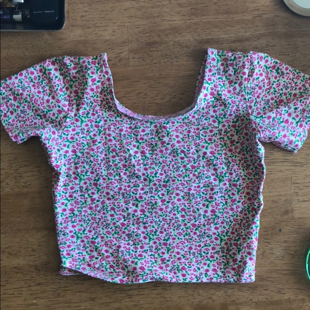 American Apparel Spandex Floral Crop Top